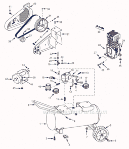 Page A Diagram and Parts List for VS501000 2000 Campbell Hausfeld Compressor